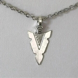 Stainless Steel Arrowhead 18” Chain Necklace Handmade Handcrafted New